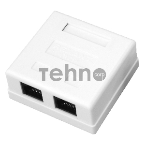 Розетка компьютерная 2-м ОП RJ45 CAT.5E бел. Rexant 03-0151