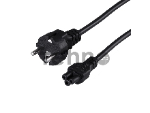 Шнур сетевой, евровилка - евроразъем С5, кабель 3x0,75 мм², длина 1,8 метра (для питания ноутбука) (PVC пакет) REXANT