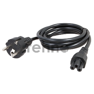 Шнур сетевой, евровилка - евроразъем С5, кабель 3x0,75 мм², длина 1,8 метра (для питания ноутбука) (PVC пакет) REXANT