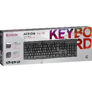 Клавиатура USB ACTION HB-719 RU BLACK 45719 DEFENDER