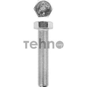 Болт ГОСТ 7798-70, M16 x 80 мм, 5 кг, кл. пр. 5.8, оцинкованный, ЗУБР