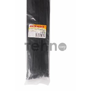 Хомут-стяжка кабельная нейлоновая REXANT 450 x4,8 мм, черная, упаковка 100 шт.