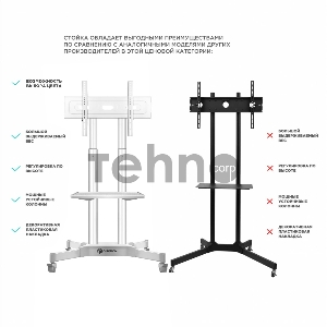 Стойка для телевизора Onkron TS1351 белый 32-65 макс.45.5кг напольный мобильный