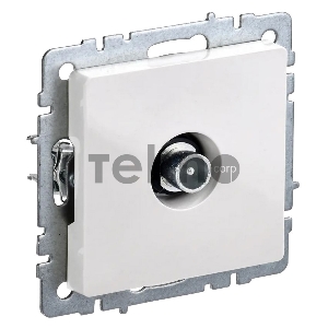 Розетка телев. IEK Brite РТВ10-0-БрБ BR-A10-P-K01 1 розетка проходная одинар. скрыт. белый (упак.:1шт)