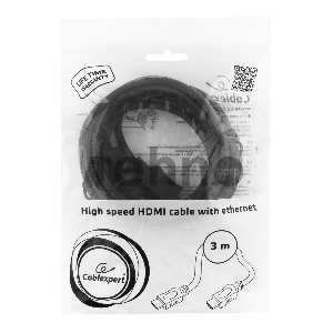 Кабель HDMI Gembird/Cablexpert, 3.0м, v1.4, 19M/19M, серия Lihgt, черный, позол.разъемы, экран (CC-HDMI4L-10)