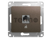 Механизм компьютерной розетки 1-м Glossa RJ45 кат.5е шоколад SchE GSL000881K