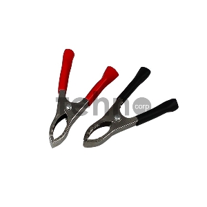 Зажим крокодил REXANT, длина 75 мм, ток 30A, 2 шт., пакет БОПП