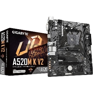 Материнская плата Gigabyte A520M K V2 Soc-AM4 AMD A520 2xDDR4 mATX AC`97 8ch(7.1) GbLAN RAID+VGA+HDMI