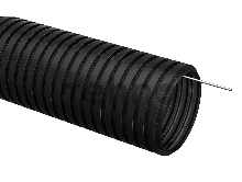 Труба гофрированная ПНД d16мм с зондом черн. (уп.25м) ИЭК CTG20-16-K02-025-1