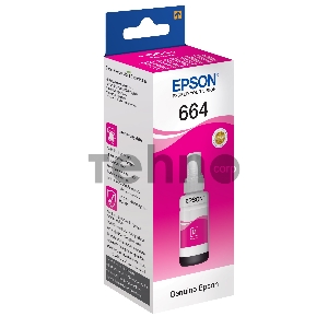 Чернила Epson T6643 Magenta (C13T66434A) пурпурные, контейнер 70 мл., для L100/L110/L120/L1300/L200/L210/L300/L350/L355/L550