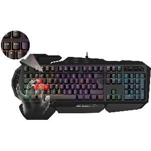 Клавиатура A4Tech Bloody B320N черный USB Multimedia for gamer LED (подставка для запястий) (B320N)