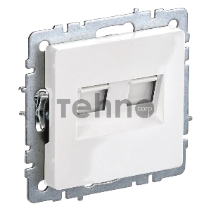 Роз. двойная IEK BRITE RJ11+RJ45 кат.5E РК/Т12-БрБ бел.