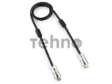 Кабель HDMI Cablexpert, серия Platinum, 1 м, v2.0, M/M, позол.разъемы, металлический корпус, ферритовые кольца, блистер (CC-P-HDMI01-1M)