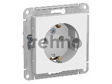 Механизм розетки 1-м СП ATLAS DESIGN с заземл. 16А бел. SchE ATN000143
