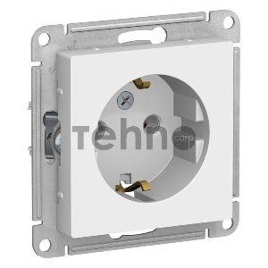 Механизм розетки 1-м СП ATLAS DESIGN с заземл. 16А бел. SchE ATN000143