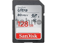Флеш карта SD 128GB SanDisk SDXC Class 10 UHS-I Ultra 80MB/s