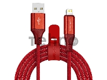 Кабель Crown USB - Lightning CMCU-3103L red