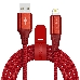 Кабель Crown USB - Lightning CMCU-3103L red, фото 1