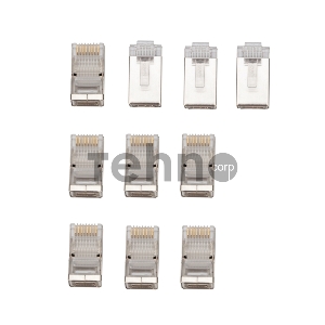 Rexant Разъем сетевой LAN на кабель, штекер 8Р8С (Rj-45), под обжим, в экране, (10шт.)