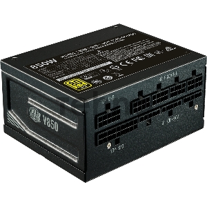 Блок питания Power Supply Cooler Master V850 SFX Gold, 850W, SFX, 92mm, 24pin, 8xSATA, 4xPCI-E(6+2), APFC, 80+ Gold, white