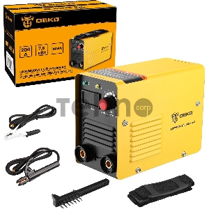 Сварочный аппарат Deko DKWM200A LCD Advanced, DKM BLACK, DKMC1, набор электродов инвертор ММА 7.8кВт Сварочный аппарат Deko DKWM200A LCD Advanced, DKM BLACK, DKMC1, набор электродов инвертор ММА 7.8кВт