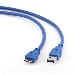 Кабель Gembird/Cablexpert CCP-mUSB3-AMBM-0.5M Кабель USB 3.0 Pro , AM/microBM 9P, 0.5м, экран, синий, фото 2