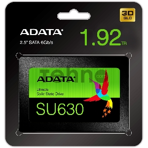 Накопитель  2.5; 1.92TB ADATA SU630SS Client SSD ASU630SS-1T92Q-R SATA 6Gb/s, 520/450, IOPS 40/65K, MTBF 1.5M, 3D QLC, 400TBW, RTL