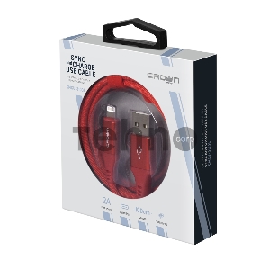 Кабель Crown USB - Lightning CMCU-3103L red