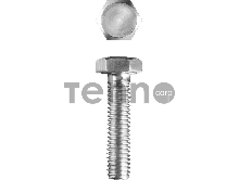 Болт ГОСТ 7798-70, M20 x 70 мм, 5 кг, кл. пр. 5.8, оцинкованный, ЗУБР