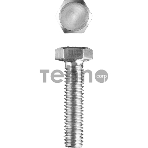 Болт ГОСТ 7798-70, M20 x 70 мм, 5 кг, кл. пр. 5.8, оцинкованный, ЗУБР