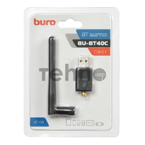 Адаптер USB Buro BU-BT40С Bluetooth 4.0+EDR class 1 100м черный