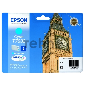 Картридж струйный Epson C13T70324010 голубой для I/C WP 4000/4500 0.8k