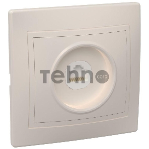 Розетка компьютерная 1-м СП Кварта РК10-ККм IP20 крем. ИЭК EKK10-K33-DM