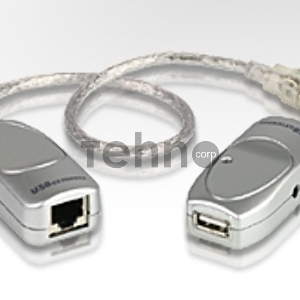 Кабель удлинитель USB 1.1 AM/AF Aten UCE60-AT до 60 метр.(через RJ45, по витой паре. Без патч-корда в комплекте), питание от шины