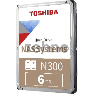Жесткий диск Toshiba SATA-III 6Tb HDWG460UZSVA N300 (7200rpm) 256Mb 3.5 Bulk