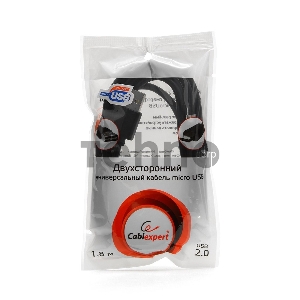 Кабель Gembird USB 2.0 Cablexpert CC-mUSBDS-6, двусторонние разъёмы, AM/microB 5P, 1.8м, пакет
