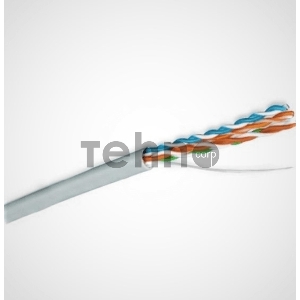 Кабель UTP (U/UTP), кат. 5e, 4 пары, (305 м), (24 AWG), одножильный (solid), серый, PVC