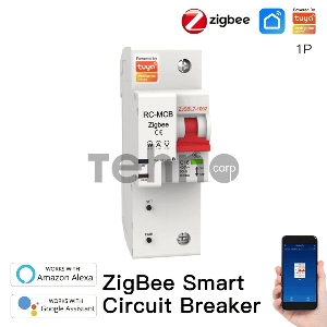 Выключатель MOES Zigbee circuit breaker 1P 16A ZCB-SC-1P16