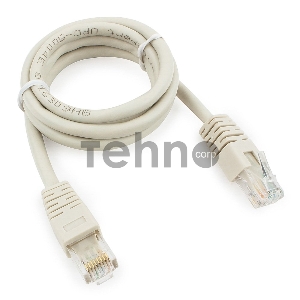 Патч-корд UTP Cablexpert PP6U-1M кат.6, 1м, литой, многожильный (серый)