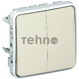 Plexo Белый Переключатель 2-клавишный IP55 | 069625 | Legrand Plexo Белый Переключатель 2-клавишный IP55 | 069625 | Legrand