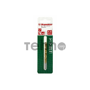 Сверло Hammer Flex 202-113 DR MT 5,0мм*86/52мм  металл, DIN338, HSS-G, TIN [30798]