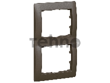 Электроустановочные изделия Legrand Legrand 771206 Рамка Galea Life на 2 поста вертикальная (тёмная бронза)