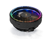 Кулер ExeGate EX286155RUS Dark Magic EE126A-RGB (Al black coating, LGA775/1150/1151/1155/1156/1200/AM2/AM2+/AM3/AM3+/AM4/FM1/FM2/754/939/940, TDP 100W, Fan 120mm, 1800RPM, Hydro bearing, 4pin, 18db, 410г, черный, RGB, с термопастой, на защелках, Retail color box)