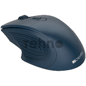 Мышь CANYON 2.4GHz Wireless Optical Mouse with 4 buttons, DPI 800/1200/1600, Dark Blue, 115*77*38mm, 0.064kg