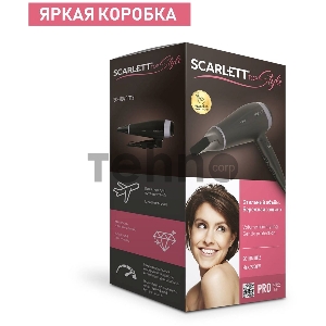 Фен Scarlett SC-HD70IT12 (черный с лиловым)