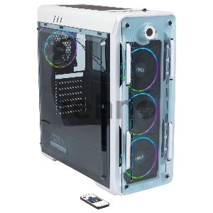 Корпус Hiper OW белый без БП ATX 4x120mm 1x140mm 2xUSB2.0 1xUSB3.0 audio bott PSU