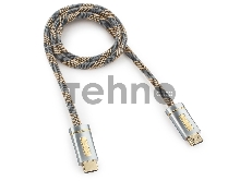 Кабель HDMI Cablexpert, серия Platinum, 1 м, v2.0, M/M, нейлоновая оплетка, позол.разъемы, металлический корпус, нейлоновая оплетка, блистер