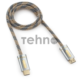 Кабель HDMI Cablexpert, серия Platinum, 1 м, v2.0, M/M, нейлоновая оплетка, позол.разъемы, металлический корпус, нейлоновая оплетка, блистер Кабель HDMI Cablexpert, серия Platinum, 1 м, v2.0, M/M, нейлоновая оплетка, позол.разъемы, металлический корпус, нейлоновая оплетка, блистер