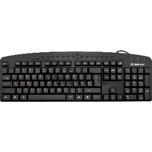 Проводная клавиатура Defender Atlas HB-450 RU,черный,мультимедиа 124 кн  45450