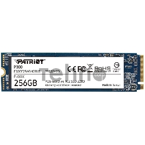 Накопитель SSD Patriot 256Gb M.2 P300 <P300P256GM28> (PCI-E 3.0 x4, up to 1700/1100MBs, 290000 IOPs, 3D QLC, SMI2263XT, TBW 80Tb, 22х80mm)